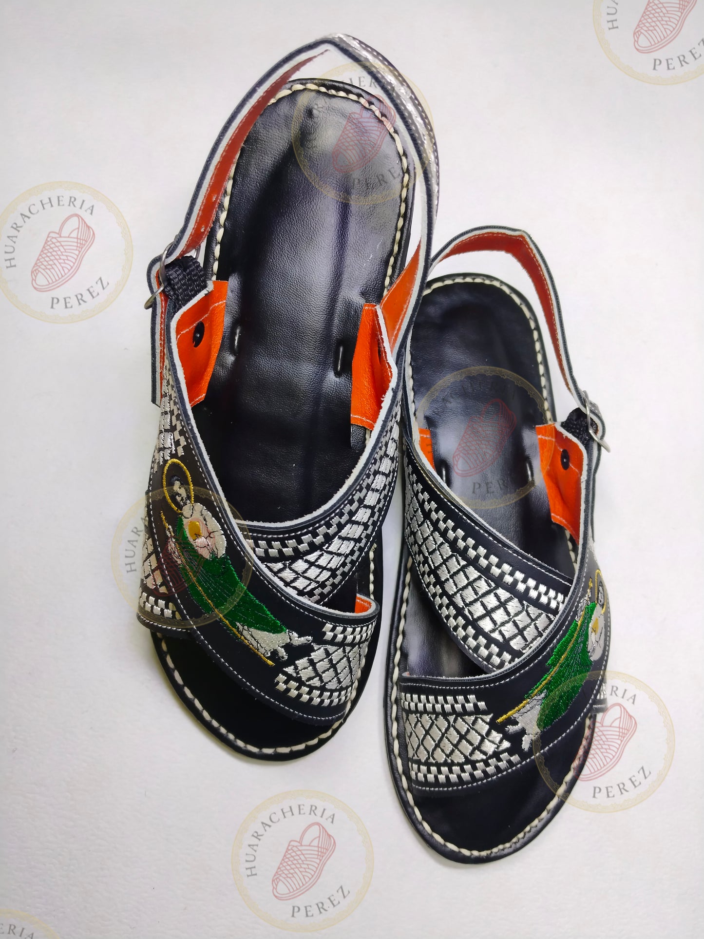 Embroidered Heritage Huarache – Artisan Leather Design
