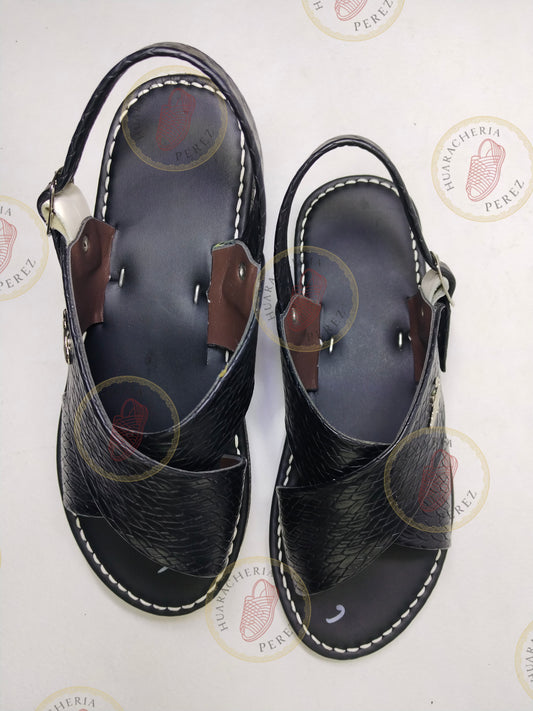 Petatillo Cross – Woven-Detail Huarache (Synthetic Leather)