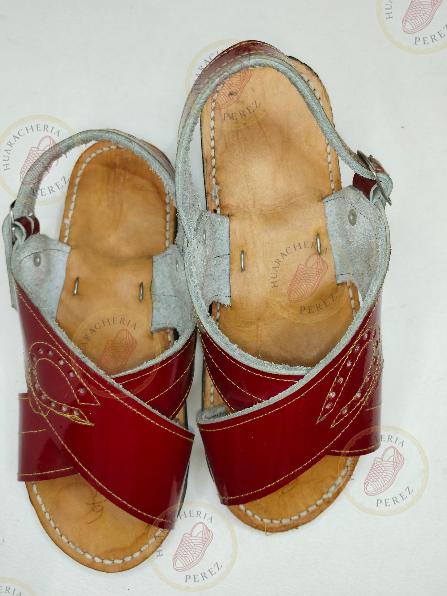 Crossed Herradura Huarache – Suede Leather, Flat Sole