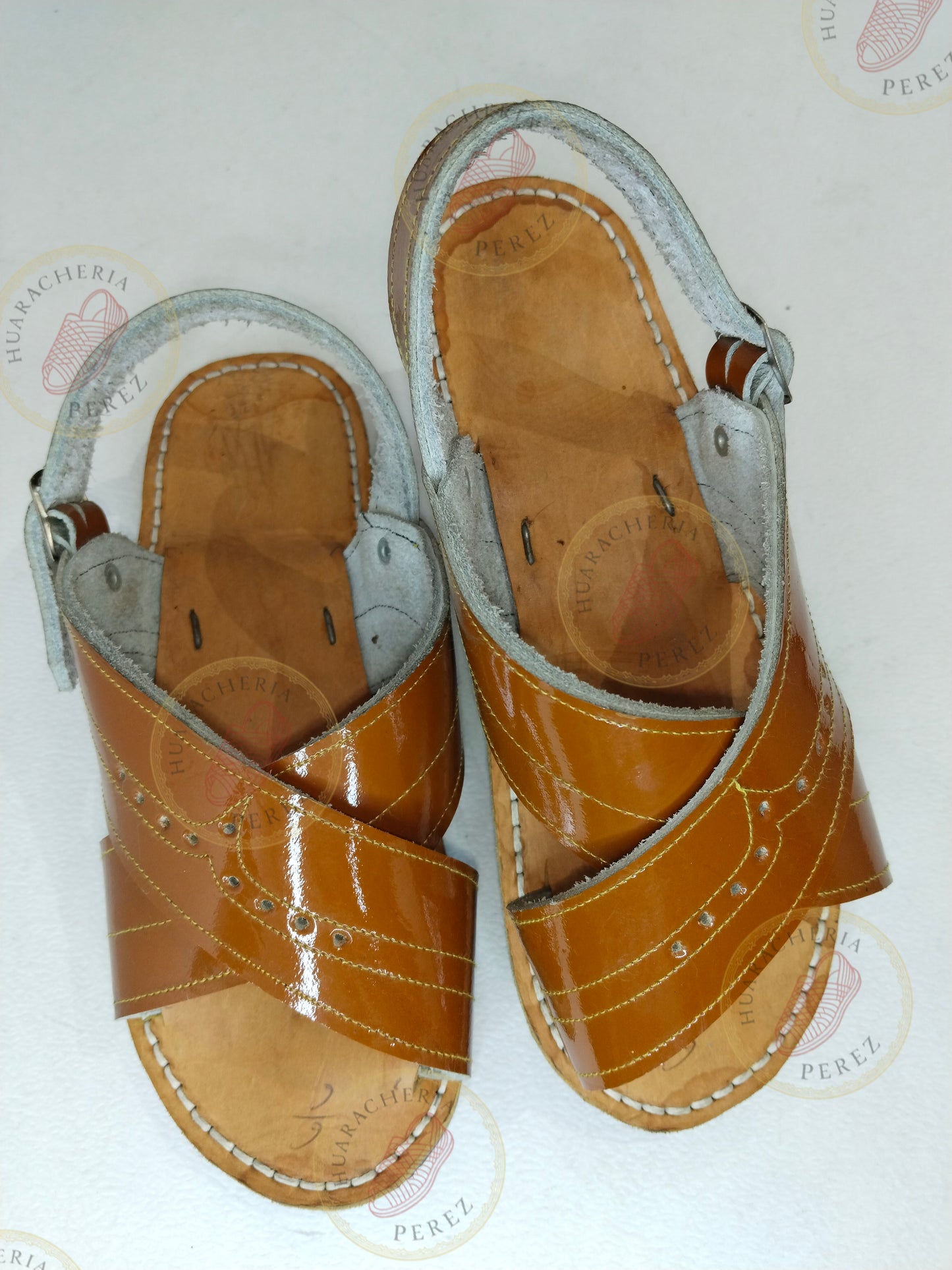 Crossed Herradura Huarache – Suede Leather, Flat Sole