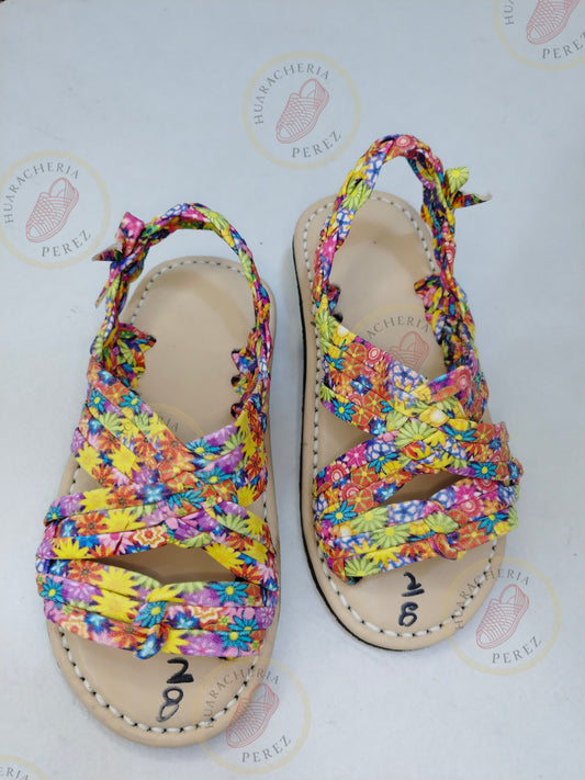 Little Blossom Huarache – Floral Handwoven Edition (Girls)
