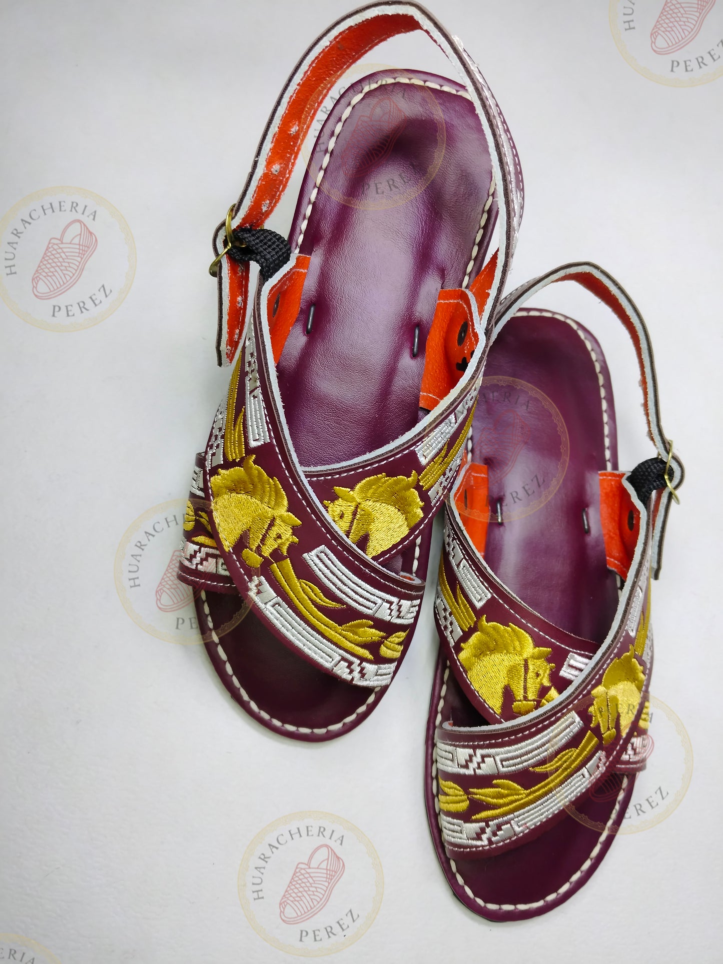 Embroidered Cross Huarache – Horse Spirit Edition