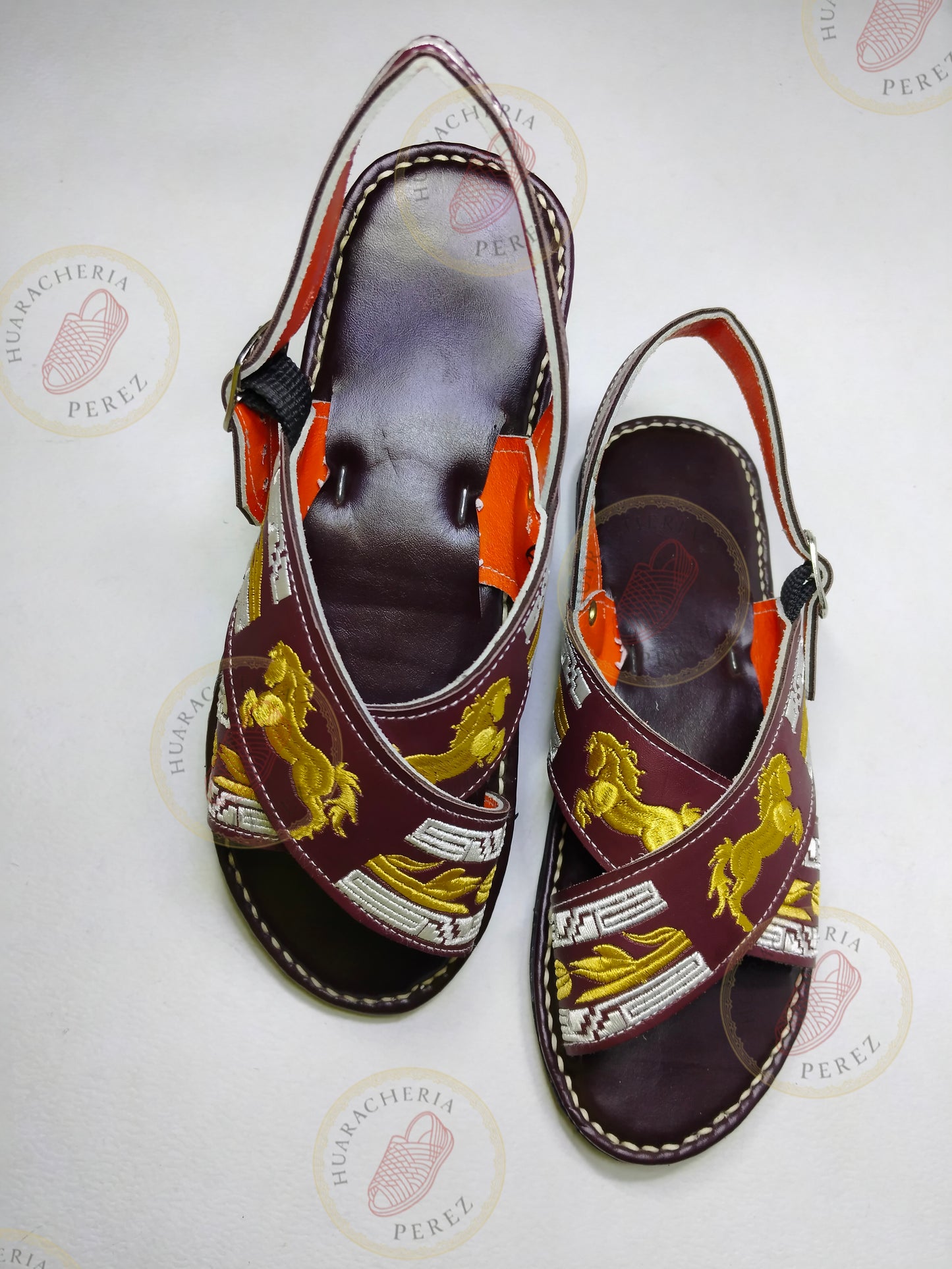 Embroidered Cross Huarache – Horse Spirit Edition