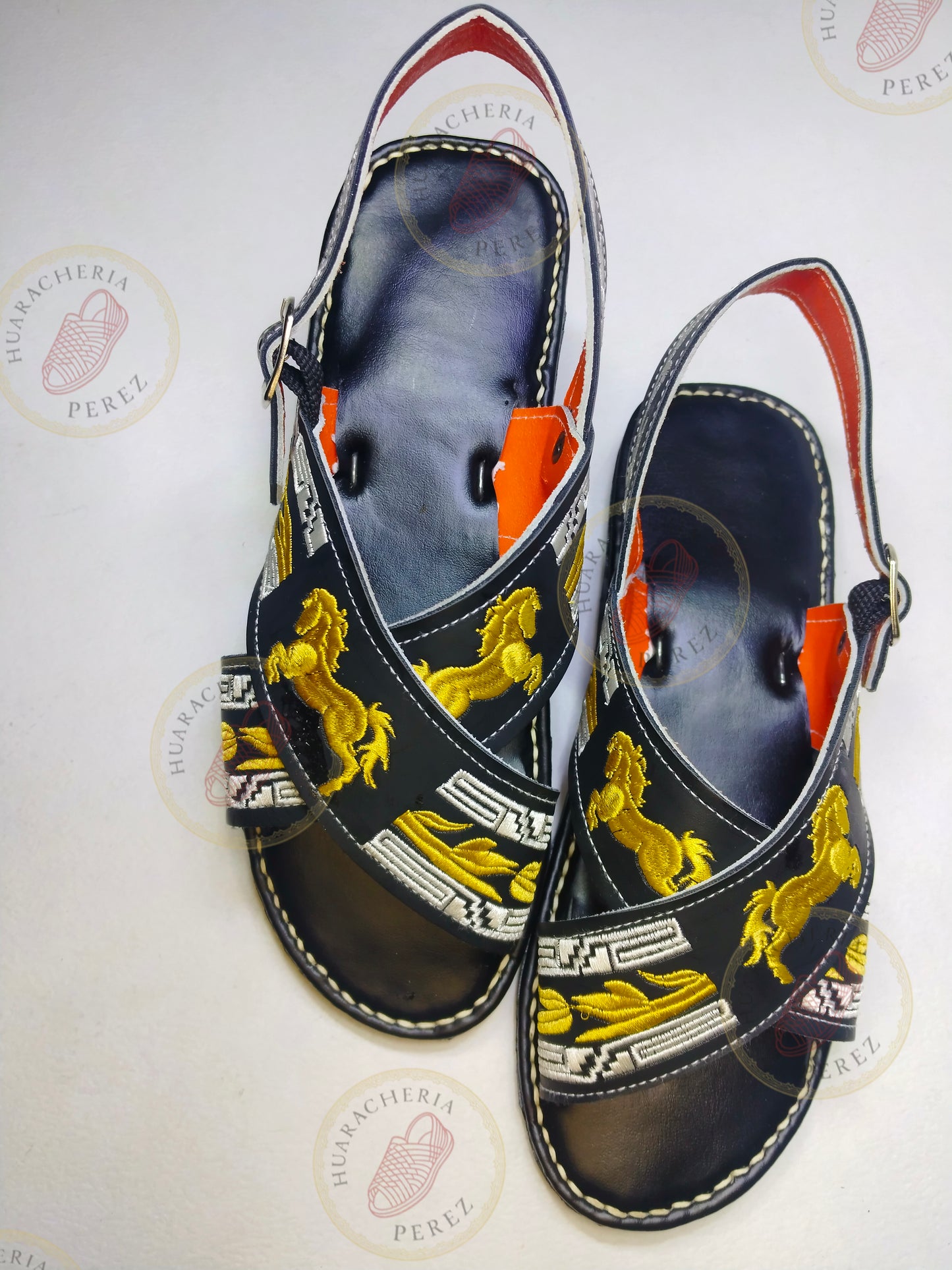 Embroidered Cross Huarache – Horse Spirit Edition