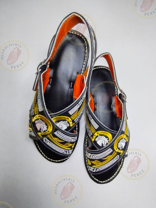 Embroidered Cross Huarache – Horse Spirit Edition