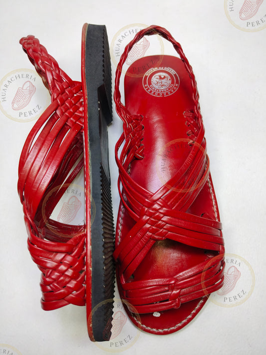 Amanecer Alto – Handwoven Baqueta Leather Huarache with Heel