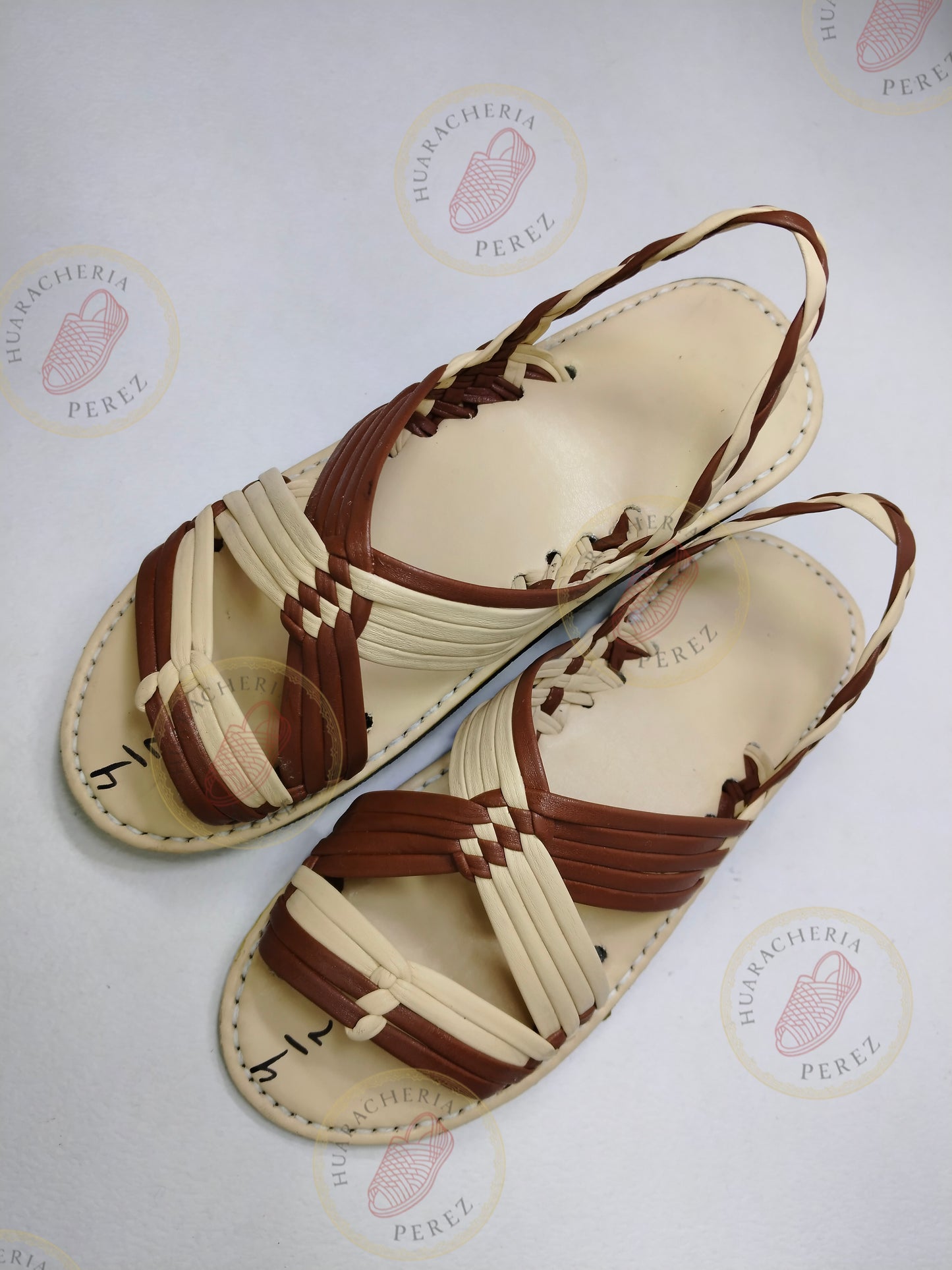 Huarache artesanal tejido a mano – Colores mixtos, suela plana