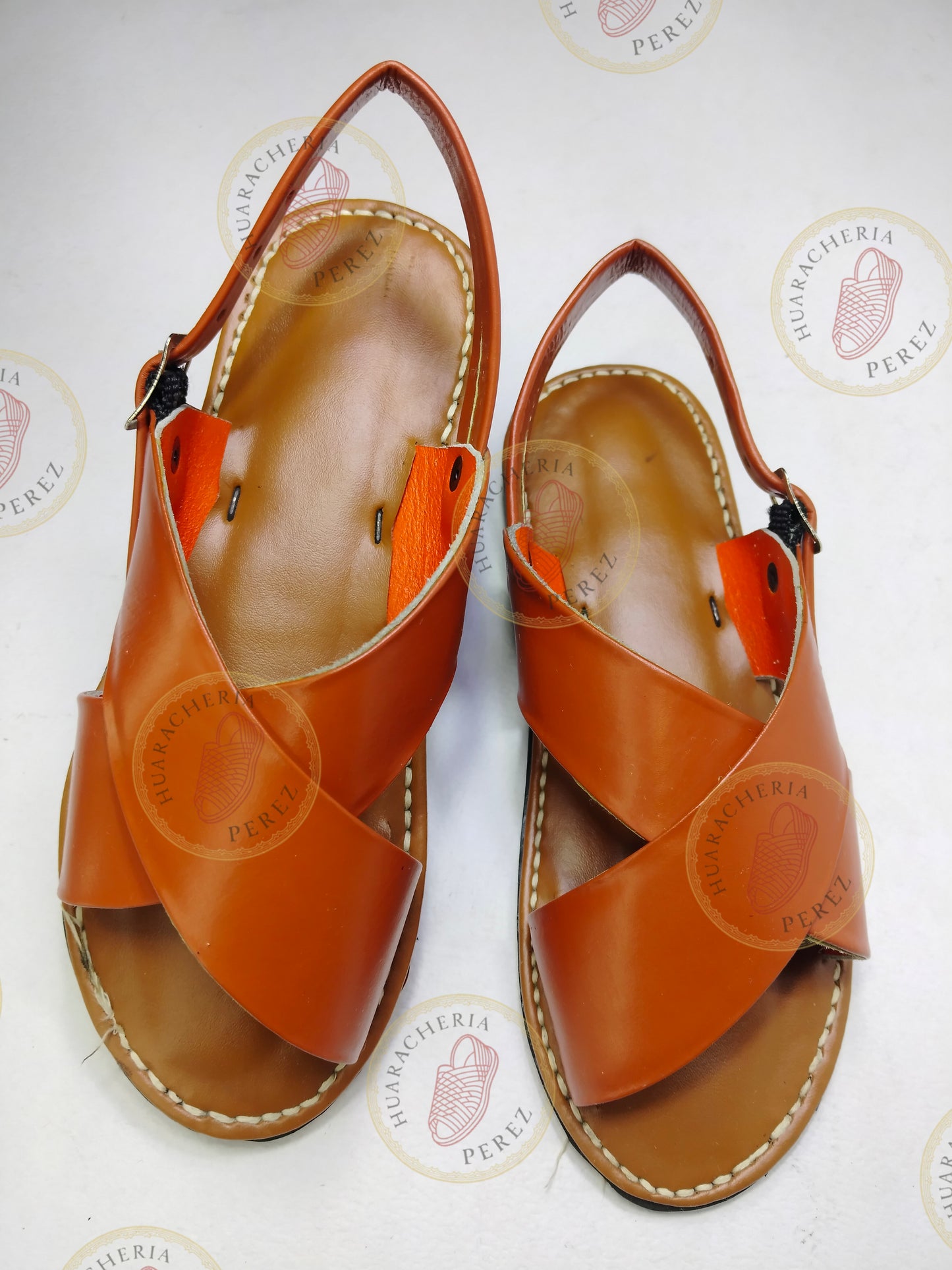 Smooth Finish Crossed-Strap Huarache – Flat Sole