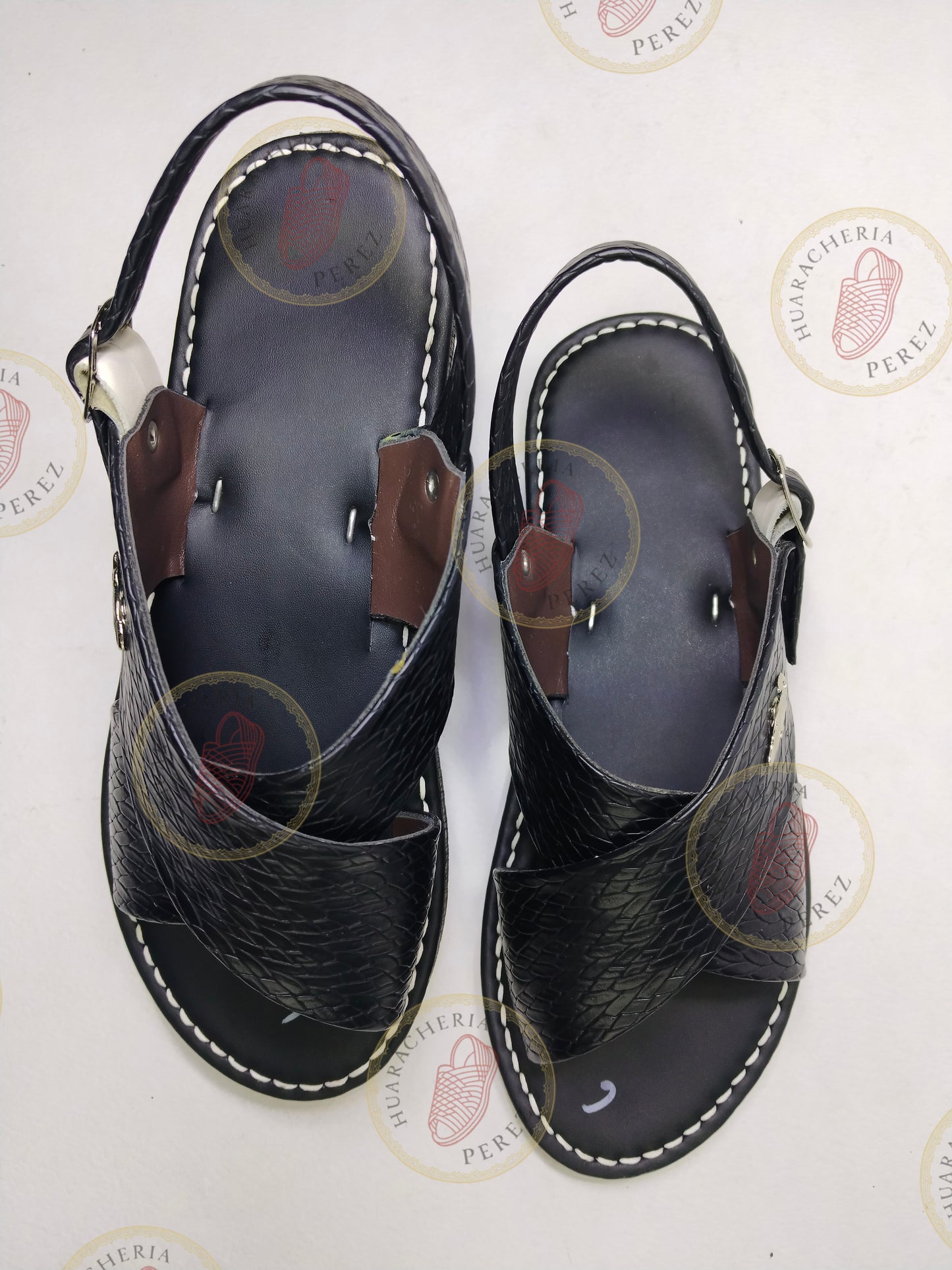 Petatillo Cross – Woven-Detail Huarache (Synthetic Leather)