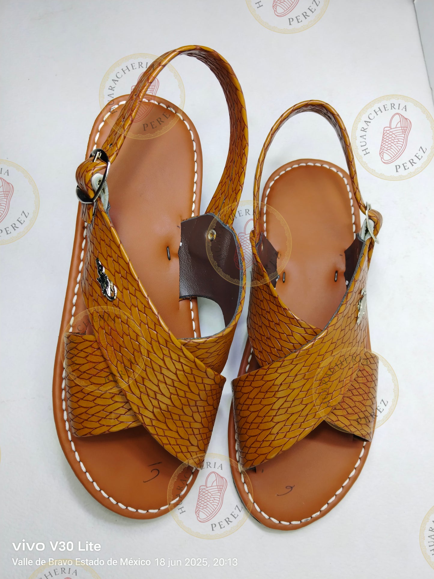 Petatillo Cross – Woven-Detail Huarache (Synthetic Leather)