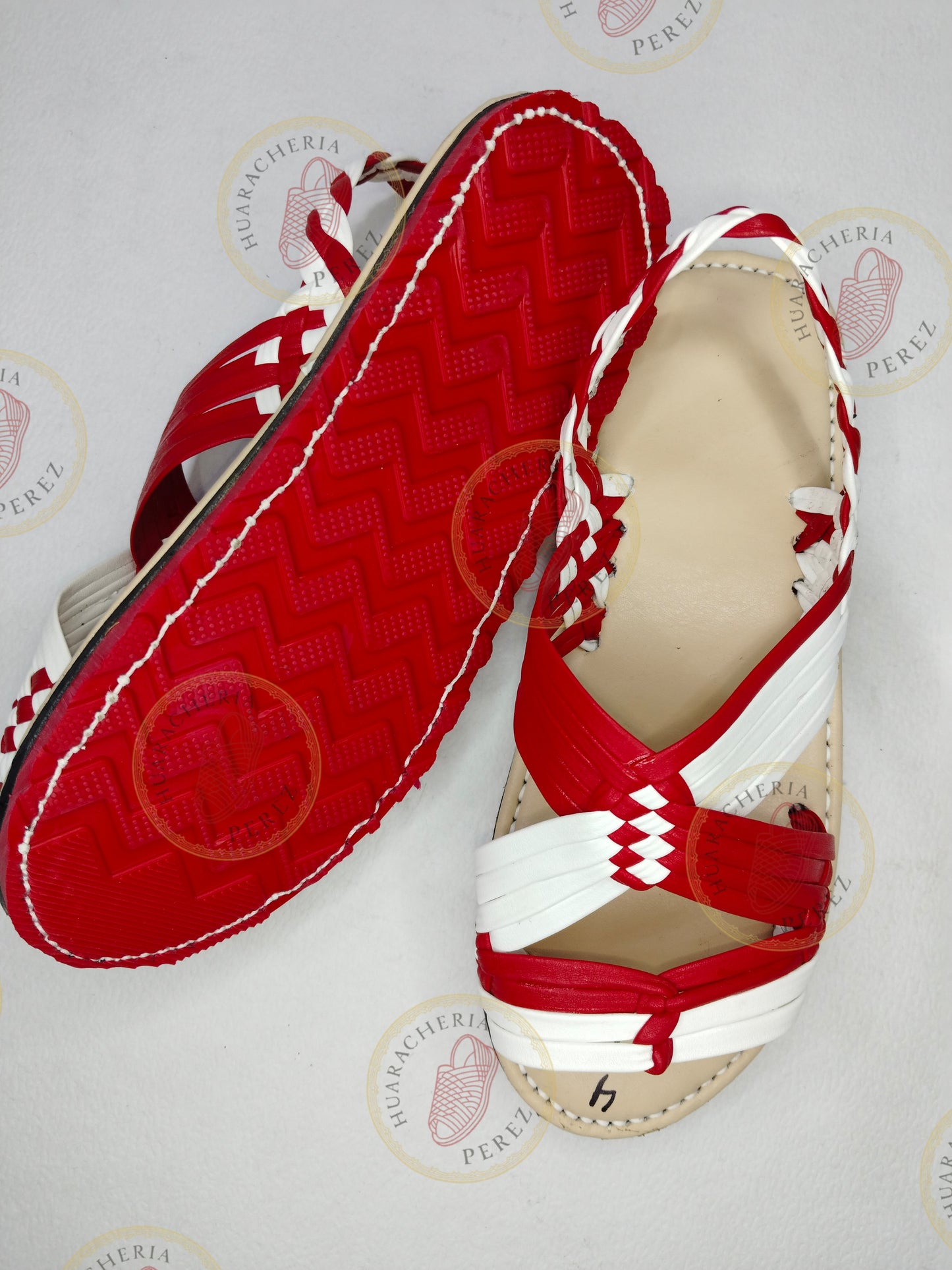 Huarache tejido a mano – Suela de cactus, base roja