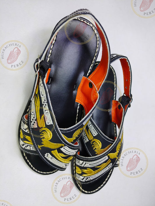 Embroidered Cross Huarache – Rooster Heritage