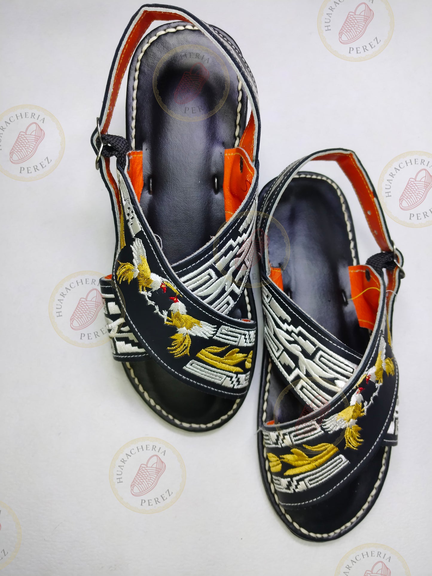Embroidered Cross Huarache – Rooster Heritage